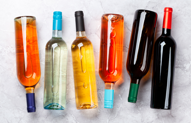 botellas de vidrio